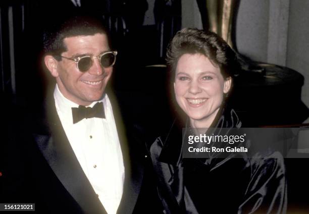 Writer/Director David Mamet and actress Lindsay Crouse attend the 55th Annual Academy Awards on April 11, 1983 at Dorothy Chandler Pavilion in Los...