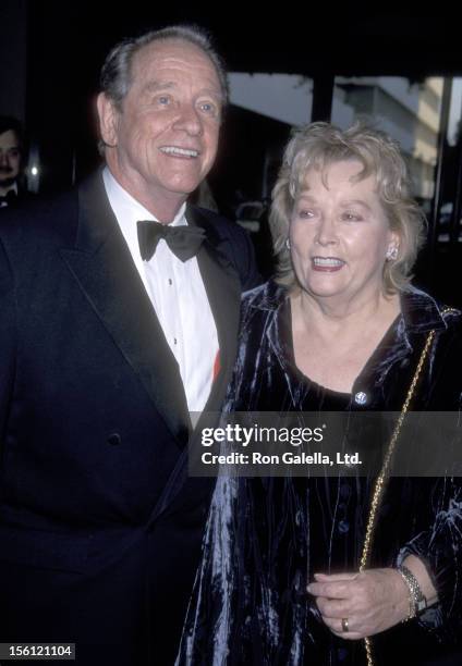 Actor Richard Crenna and wife Penni Sweeney attend The Society of Singers Presents the 10th Annual ELLA Award to Julie Andrews on April 25, 2001 at...