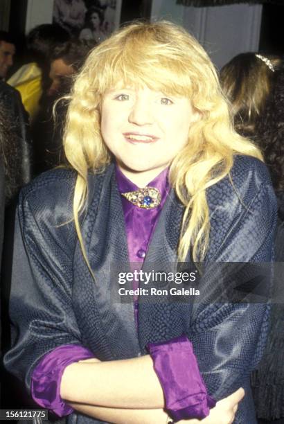 Actress Tina Yothers attends the 'Pretty in Pink' Hollywood Premiere on January 29, 1986 at Mann's Chinese Theatre in Hollywood, California.