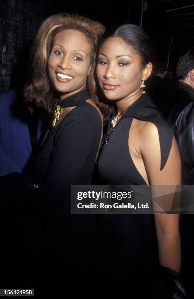 Model Beverly Johnson and daughter Anansa Sims attending 'Community Research Initiative on AIDS Benefit' on April 8, 1993 at Club USA in New York...