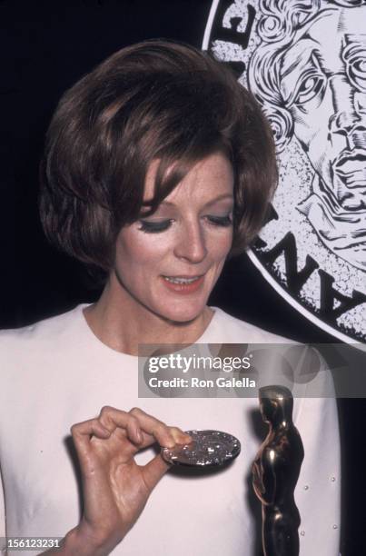 Actress Maggie Smith attending 24th Annual Tony Awards on April 19, 1970 at the Mark Hellinger Theater in New York City, New York.