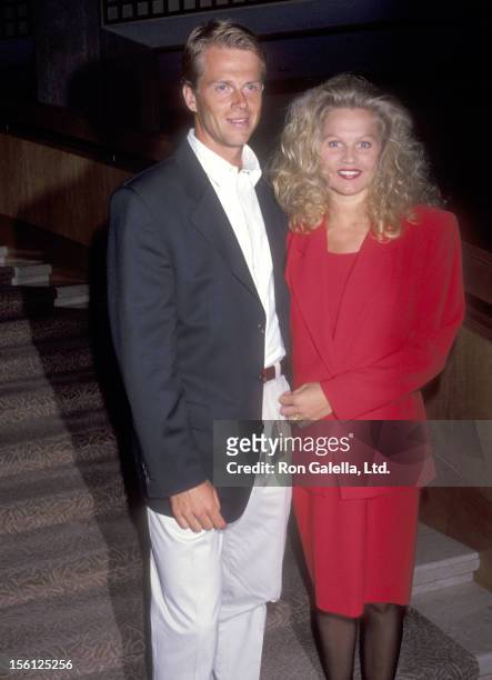 Athlete Stefan Edberg and wife Annette Olsen attend the Association of Tennis Professionals Tour Awards Gala on March 5, 1993 at the Stouffer...
