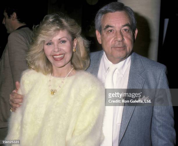 Actor Tom Bosley and wife Patricia Carr attending 'Nominees Luncheon For 57th Annual Academy Awards' on March 12, 1985 at the Beverly Hilton Hotel in...