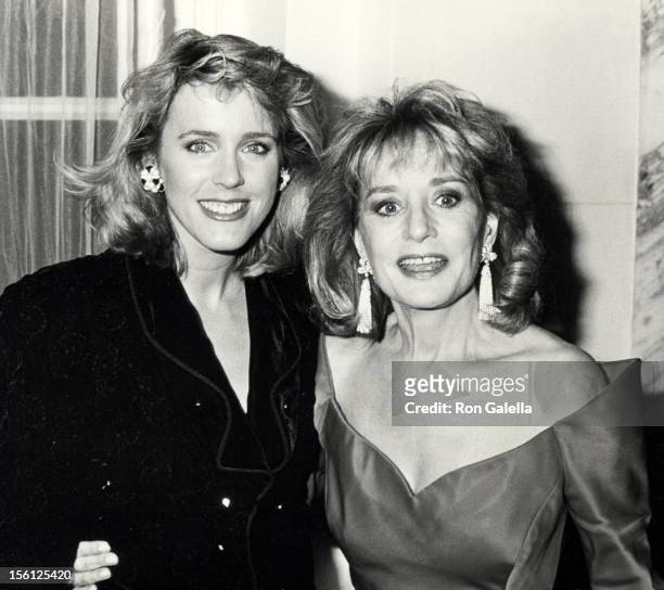 Journalists Deborah Norville and Barbara Walters attending 'March of Dimes Gourmet Gala' on November 21, 1989 at the Plaza Hotel in New York City,...
