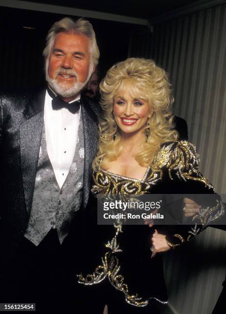 Musicians Kenny Rogers and Dolly Parton attend The RP Foundation Fighting Blindness Humanitarian Award Dinner Honoring Frank Bennack, Jr. On April...
