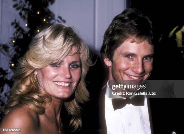 Actress Randi Brooks and Actor Jeffrey Byron attend the Wrap-Up Party for the First Season of 'Wizards and Warriors' on February 18, 1983 at Chasen's...