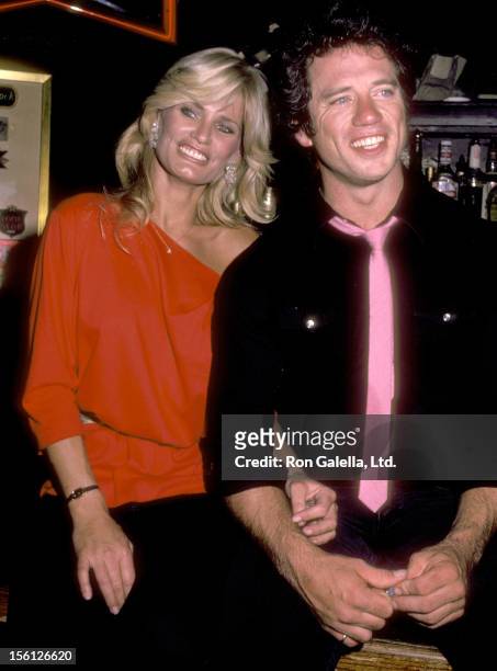 Actress Randi Brooks and Actor Tom Wopat partying after Tom Wopat's Concert Performance on June 20, 1983 at Lone Star Cafe in New York City, New York.