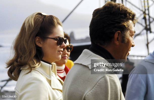 Actor/Singer Dean Martin and girlfriend Gail Renshaw attend the 29th Annual Bing Crosby National Pro-Amateur Golf Championship on January 22, 1970 at...