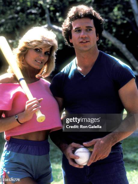 Actress Randi Brooks and Tom Wopat Pose for an Exclusive Photo Session on April 16, 1983 at Crestwood Hills Park in Los Angeles, California.