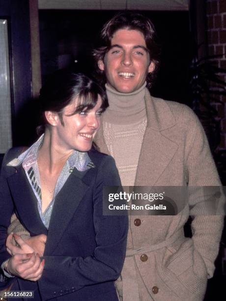 Gina Martin and Ricci Martin attend Party for Andy Warhol's American Indian Photography Series on February 17, 1977 at Mr. Chow's Restaurant in...