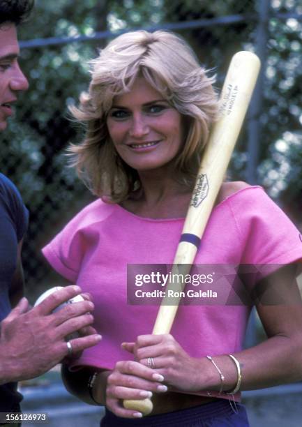 Actress Randi Brooks Poses for an Exclusive Photo Session on April 16, 1983 at Crestwood Hills Park in Los Angeles, California.