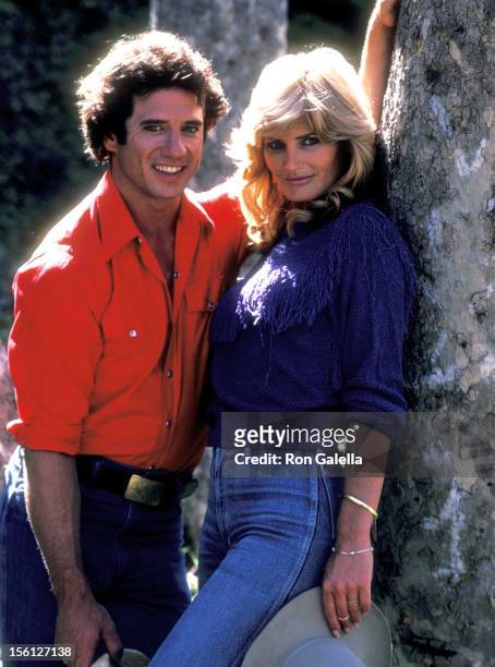 Actor Tom Wopat and Actress Randi Brooks Pose for an Exclusive Photo Session on April 16, 1983 at Crestwood Hills Park in Los Angeles, California.