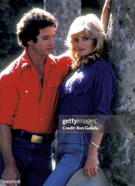 Actor Tom Wopat and Actress Randi Brooks Pose for an Exclusive Photo Session on April 16, 1983 at Crestwood Hills Park in Los Angeles, California.