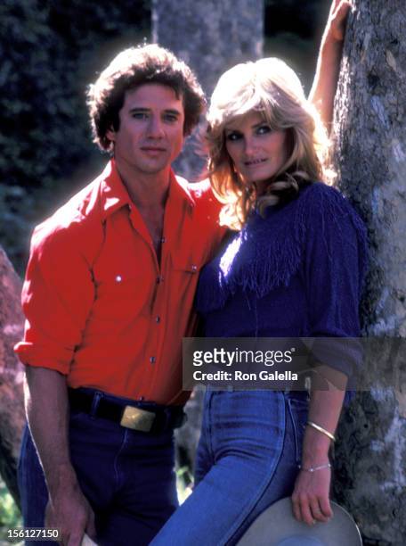 Actor Tom Wopat and Actress Randi Brooks Pose for an Exclusive Photo Session on April 16, 1983 at Crestwood Hills Park in Los Angeles, California.