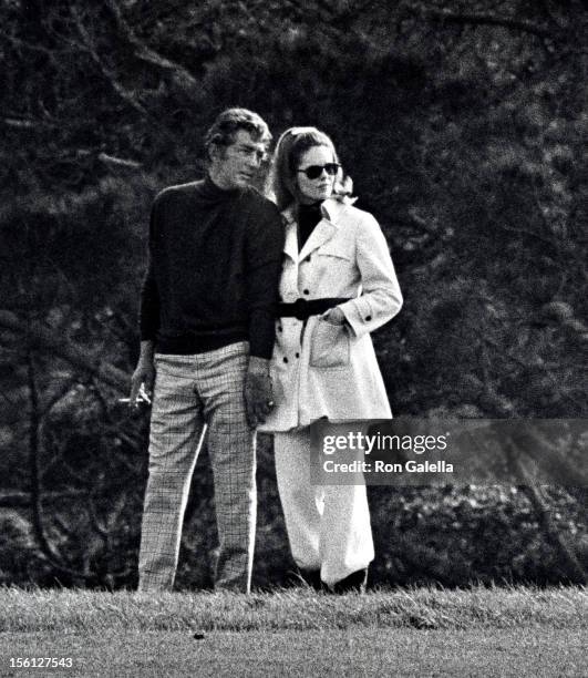 Singer Dean Martin and Gail Renshaw attending 'Bing Crosby Clambake Golf Tournament Charity Benefit' on January 22, 1970 at the Pebble Beach Golf...