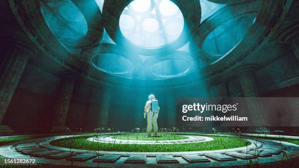 viaje épico en el metaverso: explorando la inmensidad del espacio exterior - cosmonauta fotografías e imágenes de stock