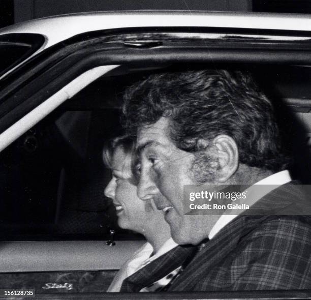 Singer Dean Martin and date Catherine Hawn attending 'Pre-Party for 46th Annual Academy Awards' on April 1, 1974 at Chasen's Restaurant in Beverly...