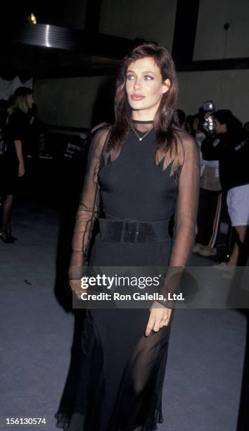 Model Kelly LeBrock attending 'Starlight Foundation Benefit Gala' on September 22, 1988 at Ed Debevic's Restaurant in Beverly Hills, California.