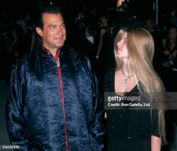 Actor Steven Seagal and Arissa Wolf attending Fourth Annual Vanity Fair Oscar Party on March 24, 1997 at Morton's Restaurant in West Hollywood,...