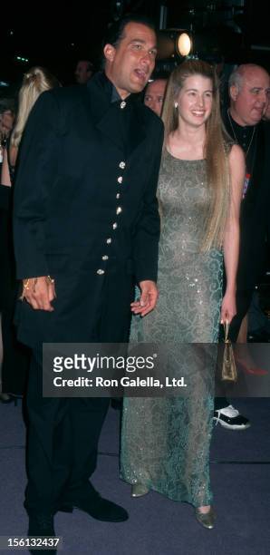 Actor Steven Seagal and Arissa Wolfe attending 'Happy Birthday Elizabeth - A Celebration of Life' on February 16, 1997 at the Pantages Theater in...