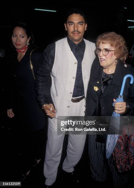 Actor Nicholas Turturro, wife Lissa Espinosa and mother Katherine Turturro attending the premiere of 'The Search for One-Eye Jimmy' on June 19, 1996...