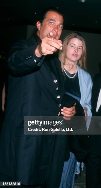 Actor Steven Seagal and Arissa Wolf attending 'One Giant Leap for Humanity Benefit' on September 25, 1999 at Griffith Park in Los Angeles, California.