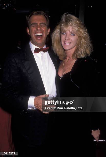 Talk Show Host Morton Downey Jr. And actress Lori Krebs attending Sixth Annual National Holiday Awards Dinner Benefit for CORE on January 15, 1990 at...