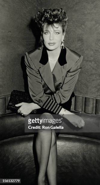 Model Kelly LeBrock being photographed on October 9, 1986 at Campari Restaurant in New York City, New York.