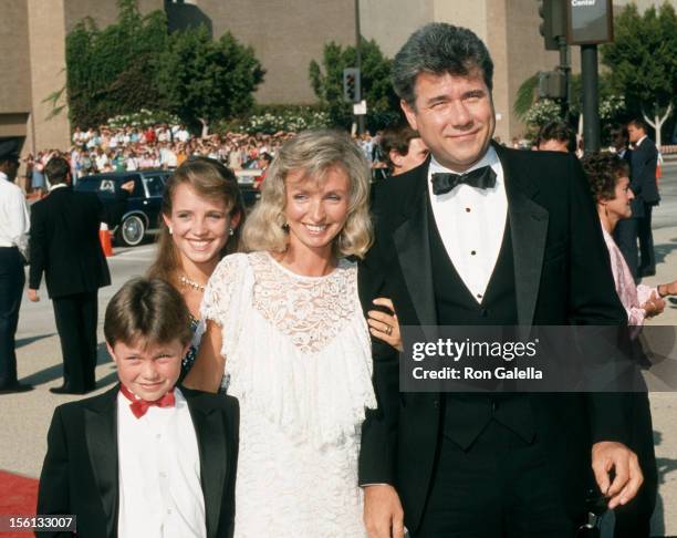 Actor John Larroquette, wife Elizabeth Cookson, daughter Lisa Laurraquette and son Jonathan Larroquette attending 38th Annual Primetime Emmy Awards...