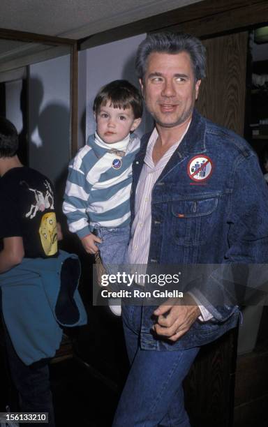Actor John Larroquette and son Jonathan Larroquette attending the opening of 'Moscow Circus' on March 14, 1990 at the Forum in Los Angeles,...