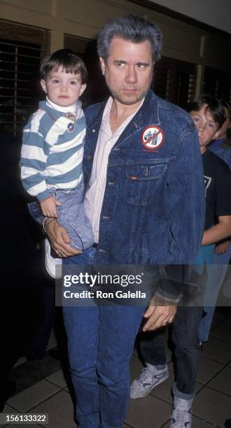 Actor John Larroquette and son Jonathan Larroquette attending the opening of 'Moscow Circus' on March 14, 1990 at the Forum in Los Angeles,...
