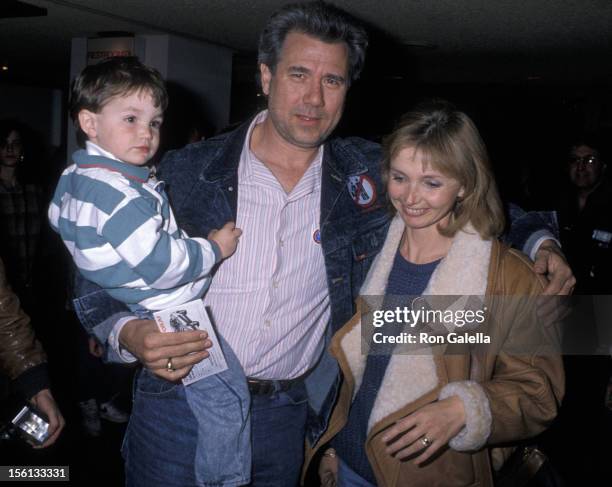 Actor John Larroquette, wife Elizabeth Cookson and son Jonathan Larroquette attending the opening of 'Moscow Circus' on March 14, 1990 at the Forum...