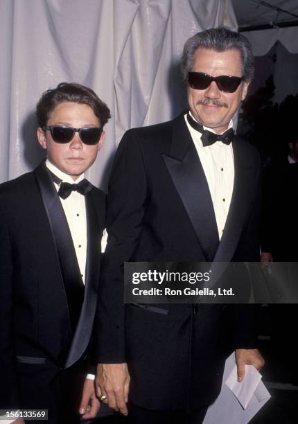 Actor John Larroquette and son Jonathan Larroquette attending 'All Star Pro Sports Gala' on June 25, 1990 at the Universal Amphitheater in Universal...