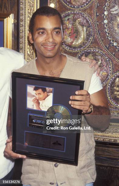 Singer Jon Secada attending 'Double Platinum Album Donation Gala' on December 1, 1994 at the Hard Rock Cafe in Miami, Florida.