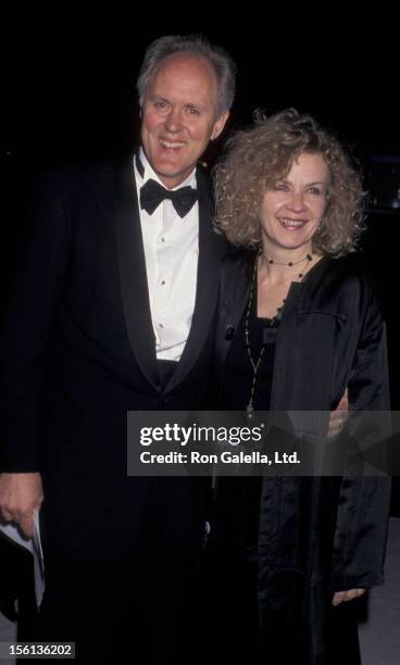 Actor John Lithgow and wife Mary Yeager attending 48th Annual Writer's Guild of America Awards on March 17, 1996 at the Beverly Hilton Hotel in...