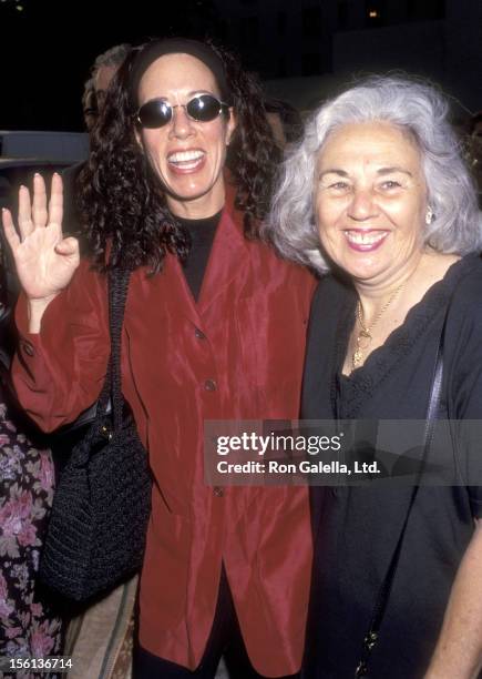 Actress Allyce Beasley and mother attend the 'Five Guys Named Moe' Opening Night Performance on July 15, 1993 at James A. Doolittle Theatre in...