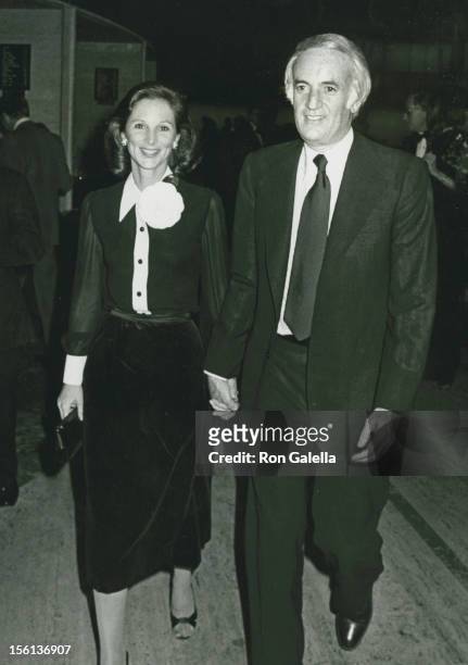 Socialite Amanda Burden and businessman Steve Ross attending the premiere of 'Jewels' on November 14, 1978 at the New York State Theater at Lincoln...