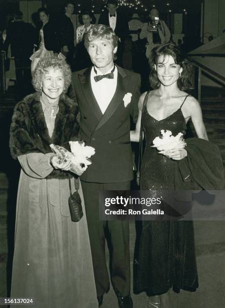 Musician John Denver, mother Ora Louisa Swope and girlfriend Cassandra Delaney attend Gala Celebrating 100 Years of Performing Arts on May 13, 1984...