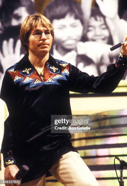 Musician John Denver attends the Rehearsals for Television Special 'The Music for UNICEF Concert: A Gift of Song' on January 9, 1979 at United...