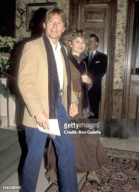 Musician John Denver and wife Cassandra Delaney on December 3, 1988 sighting at The Fairfax Hotel in Washington, DC.