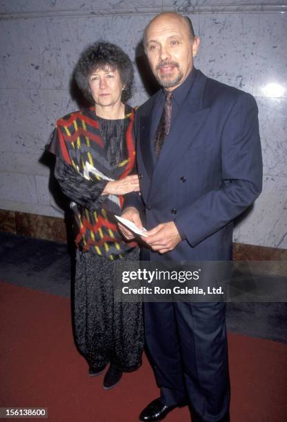 Actor Hector Elizondo and wife Carolee Campbell attend the 'Assassins' Opening Night Performance on March 31, 1995 at the Los Angeles Theatre Center...