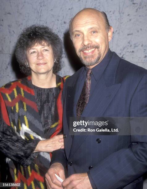 Actor Hector Elizondo and wife Carolee Campbell attend the 'Assassins' Opening Night Performance on March 31, 1995 at the Los Angeles Theatre Center...