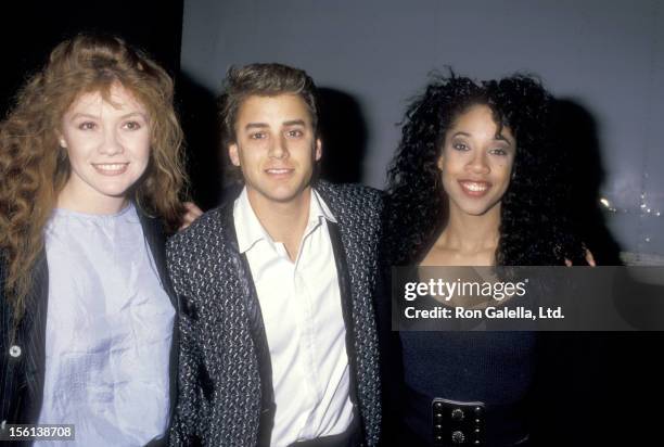 Actress Khrystyne Haje, Actor Tony O'Dell and Actress Kimberly Russell attend the 'And God Created Woman' Century City Premiere on March 1, 1988 at...