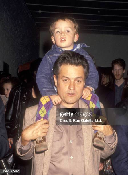 Director Jonathan Demme and son Brooklyn Demme attend the Batoto Yetu's Benefit Performance of 'Rites of Spring' on April 22, 1993 at Industria...