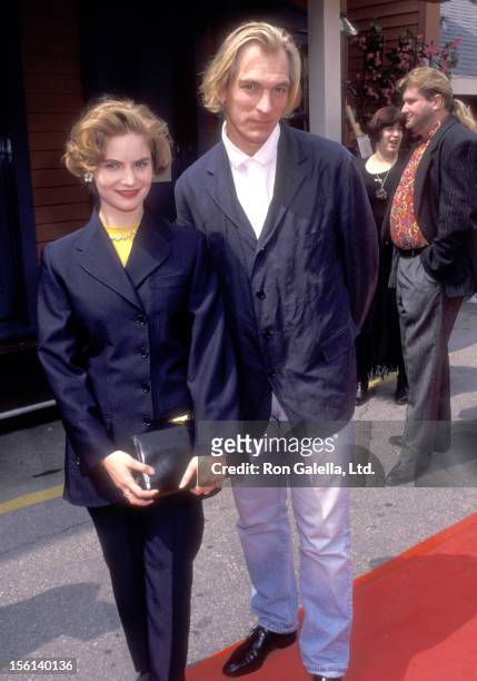Actress Jennifer Jason Leigh and Julian Sands attend the Seventh Annual IFP/West Independent Spirit Awards on March 28, 1992 at Raleigh Studios in...