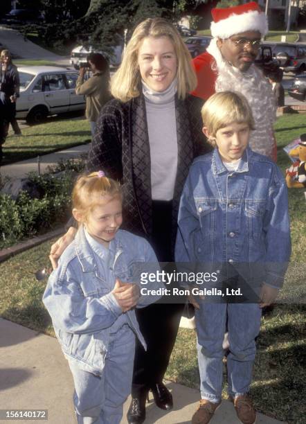 Actress Mimi Kennedy, daughter Molly Dilg and son Cisco Dilg attend the Second Annual Toys for Toys Fundraiser for The Salvation Army on December 19,...