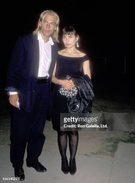 Actor Julian Sands and wife Evgenia Citkowitz attend the 'Total Recall' Los Angeles Premiere Party on May 31, 1990 at Griffith Park Observatory in...