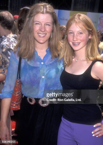 Actress Mimi Kennedy and daughter Molly Dilg attend 'The Princess Diaries' Hollywood Premiere on July 29, 2001 at El Capitan Theatre in Hollywood,...