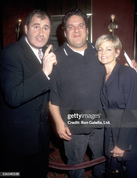 Actor Richard Kind, actor Jeff Garlin and Dana Stanley attend 'The Peacemaker' New York City Premiere on September 22, 1997 at Ziegfeld Theater in...