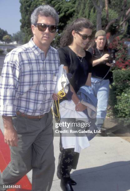 Athlete Nancy Kerrigan and guest Jerry Solomon attend the D.A.R.E. Program Honors Nancy Kerrigan on June 30, 1995 at The Great Western Forum in...